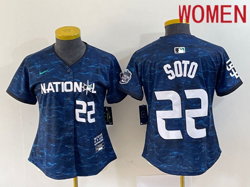 Women San Diego Padres #22 Soto National League Nike Royal 2023 MLB All Star MLB Jersey->women nfl jersey->Women Jersey